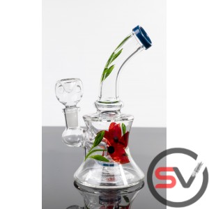 FLOWER POWER GLASS WATER PIPE 7inch